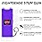 FIGHTSENSE Super Heavy Duty Keychain Stun Gun with Flashlight for Men and Women self Defense Device, Rechargeable Stun Gun, Nylon Holsters (Purple)