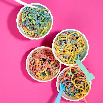 Bebeto Sour Rainbow Licorice Laces - String Licorice Laces Candy for Decorating Baked Goods, Making Knots, Fun Snacks - 2lbs Bulk Size Candy by Kervan