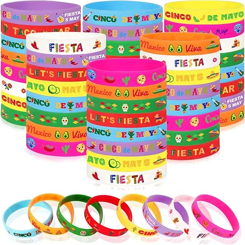 Miniatura 18 de JUNEBRUSHS 64 piezas de pulseras de silicona motivacionales a granel, pulseras de goma coloridas e inspiradoras unisex para estudiantes, maestros
