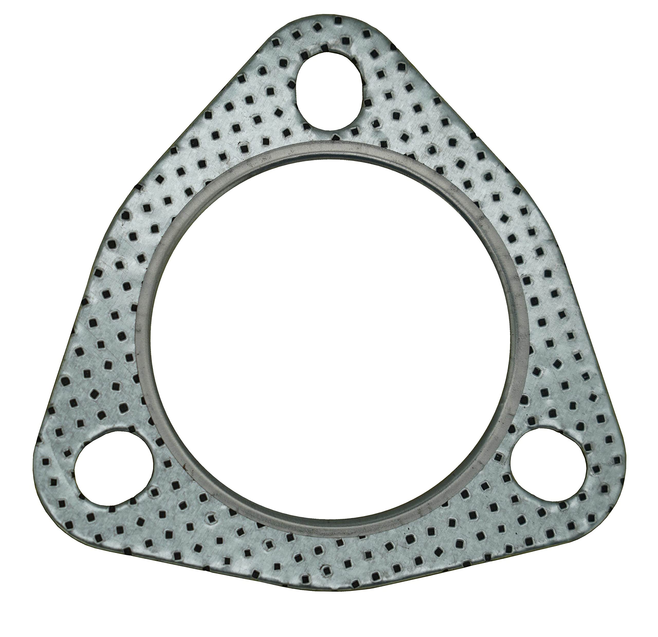 3-Bolt 3.5 Inch Exhaust Flange Gasket Turbo/Manifold/Header Down/Dump Pipe Flange, High Temperature Graphite For Headers, Catback, Axleback, MLSG High Temp Exhaust Gasket (3-Pack) (89mm