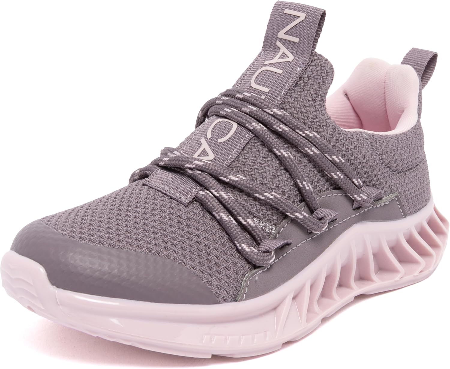 Nautica Kids Youth Athletic Sneakers for Boys & Girls, Lightweight Breathable Mesh Running Shoes with Flexible Cushion Sole, Lace-Up/Bungee Comfort Trainers for School & Play (Little Kid/Big Kid)
