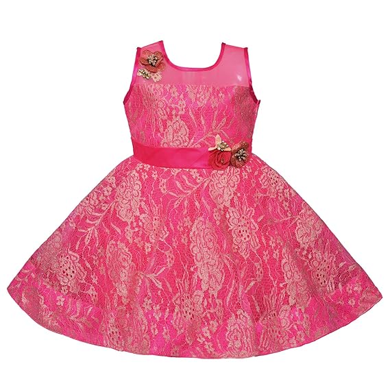 Wish Karo Baby Girls Frock Birthday Dress for Girls - Net - (bxa205)