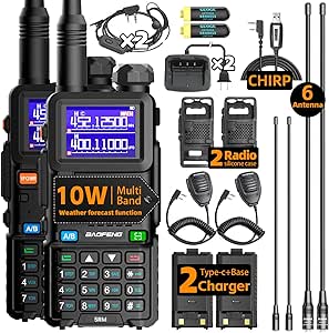 Baofeng UV-5RM Ham Radio Handheld Walkie Talkies (2 Pack)