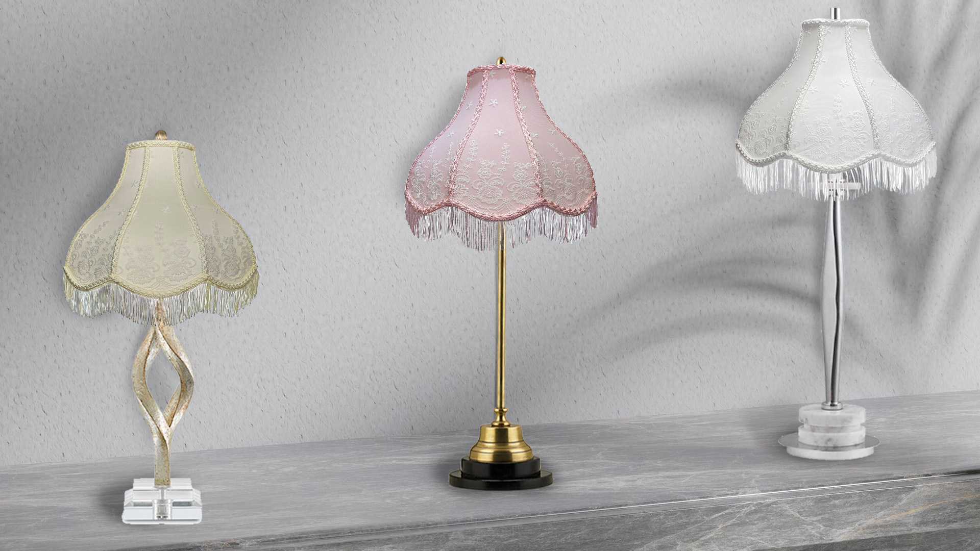 Royal Designs, Inc. Victorian Scalloped Fringe Lamp Shade, VS-1001