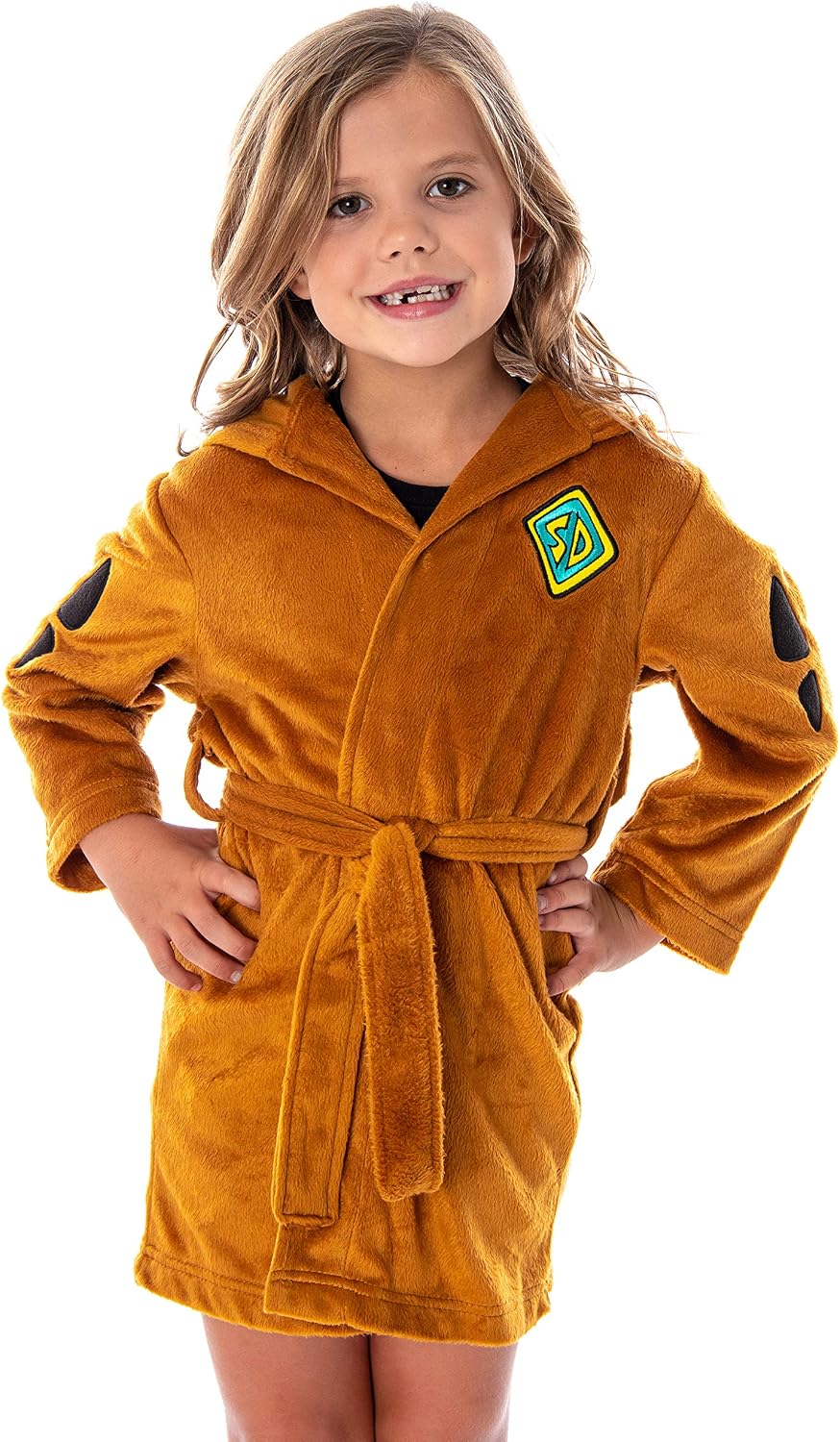 INTIMO Scooby Doo Unisex Kids I Am Scooby Character Costume Ultra-Soft Plush Bathrobe Robe For Boys And Girls