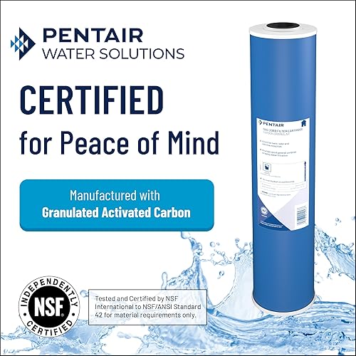 Miniatura 3 de Pentair OMNIFilter GAC1 - Filtro de agua de carbono, 10 pulgadas, cartucho de repuesto de carbón activado granular para debajo del fregadero, 10 x