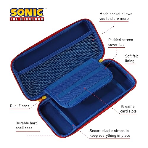Miniatura 4 de Sonic the Hedgehog Nintendo Switch Case, Gaming On-the-Go Car Kit, Nintendo Switch Controller Grips, Hands-Free Stand, Nintendo Switch Games and