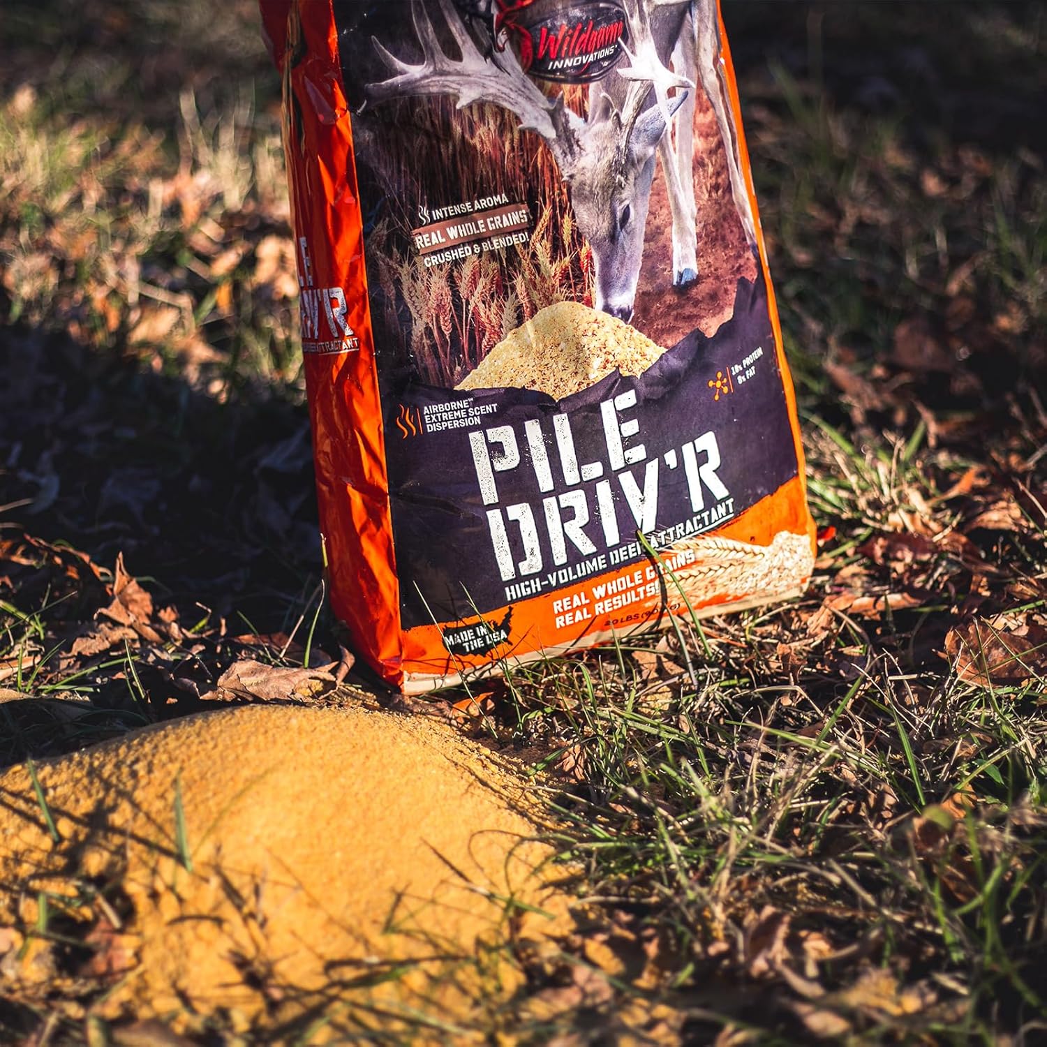 WILDGAME Innovations Pile Driv'R Deer Attractant | High-Volume Long-Lasting Intense Aroma Deer Feed Supplement for Game Tracking & Hunting