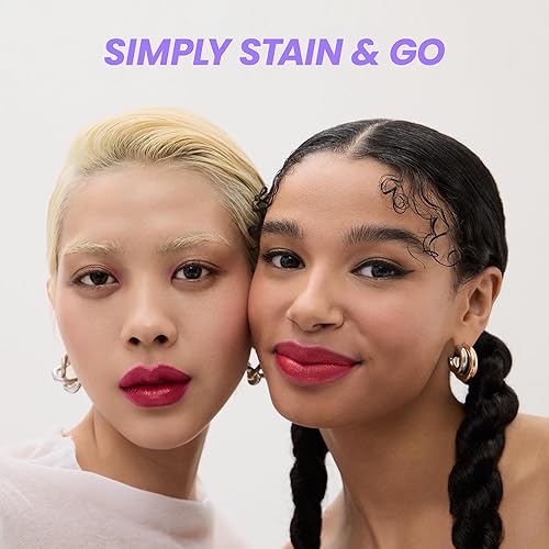 Miniatura 8 de Wonderskin Wonder Blading - Mascarilla labial de larga duración, resistente al agua, tinte labial rojo, no mancha, (Hayley Masque)