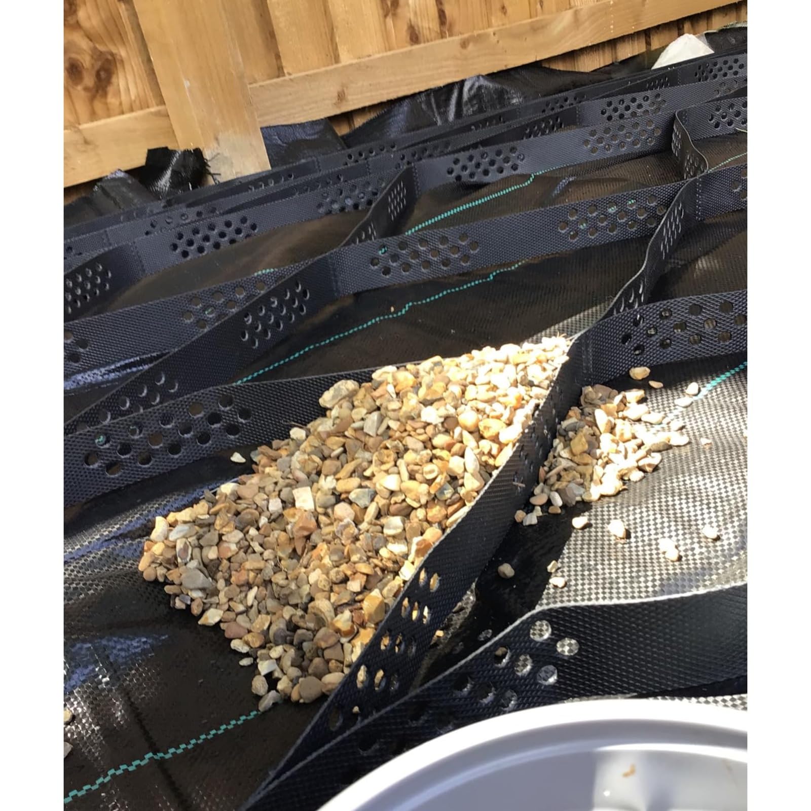 Garden Floor Mesh Grid, Geogrid Slope Grid Erosion Control/Permeable Paver Plastic Pavers Grids for Backyard Courtyard Lawn, Flexibility Folding(3mx3m/9.8ftx9.8ft)