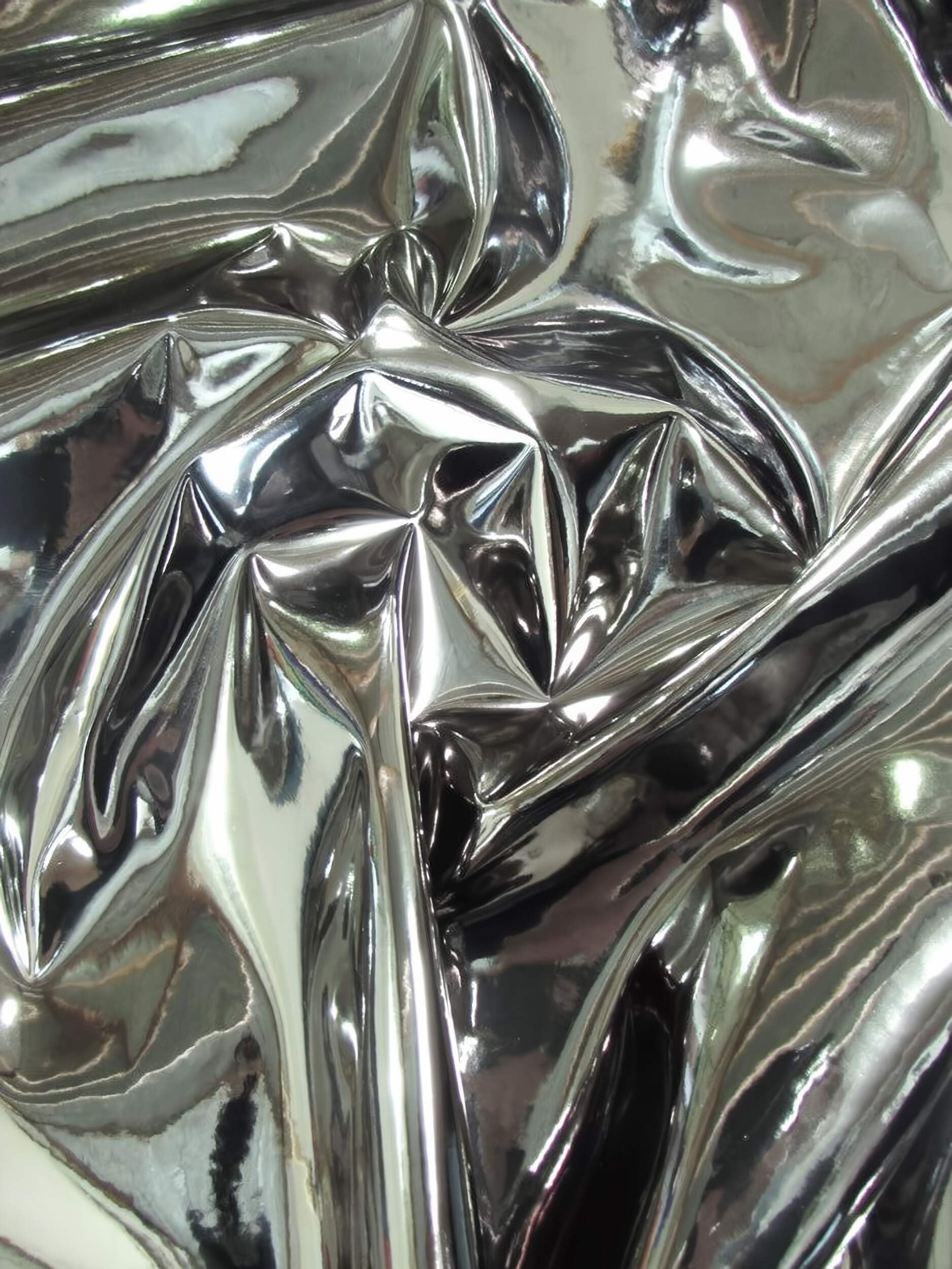 DuroLast™ Chrome Mirror Reflective Vinyl Fabric by The Yard DIY Upholstery Accessories Applications (Lead)