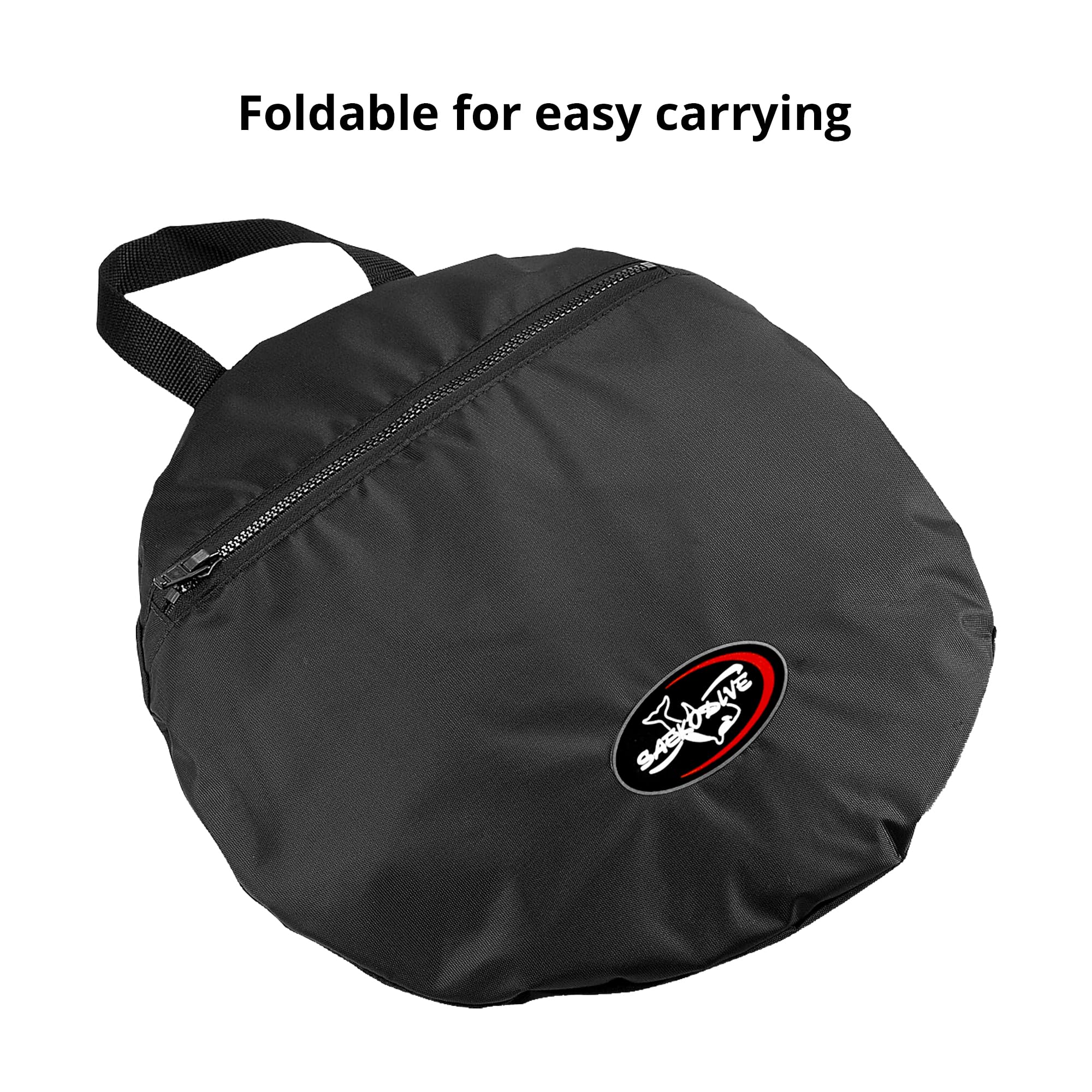 SAEKODIVE Large Mesh Beach Bag with Zipper Pockets - Foldable Duffle Bag for Scuba Gear, Snorkel Gear, and Outdoor Water Activities