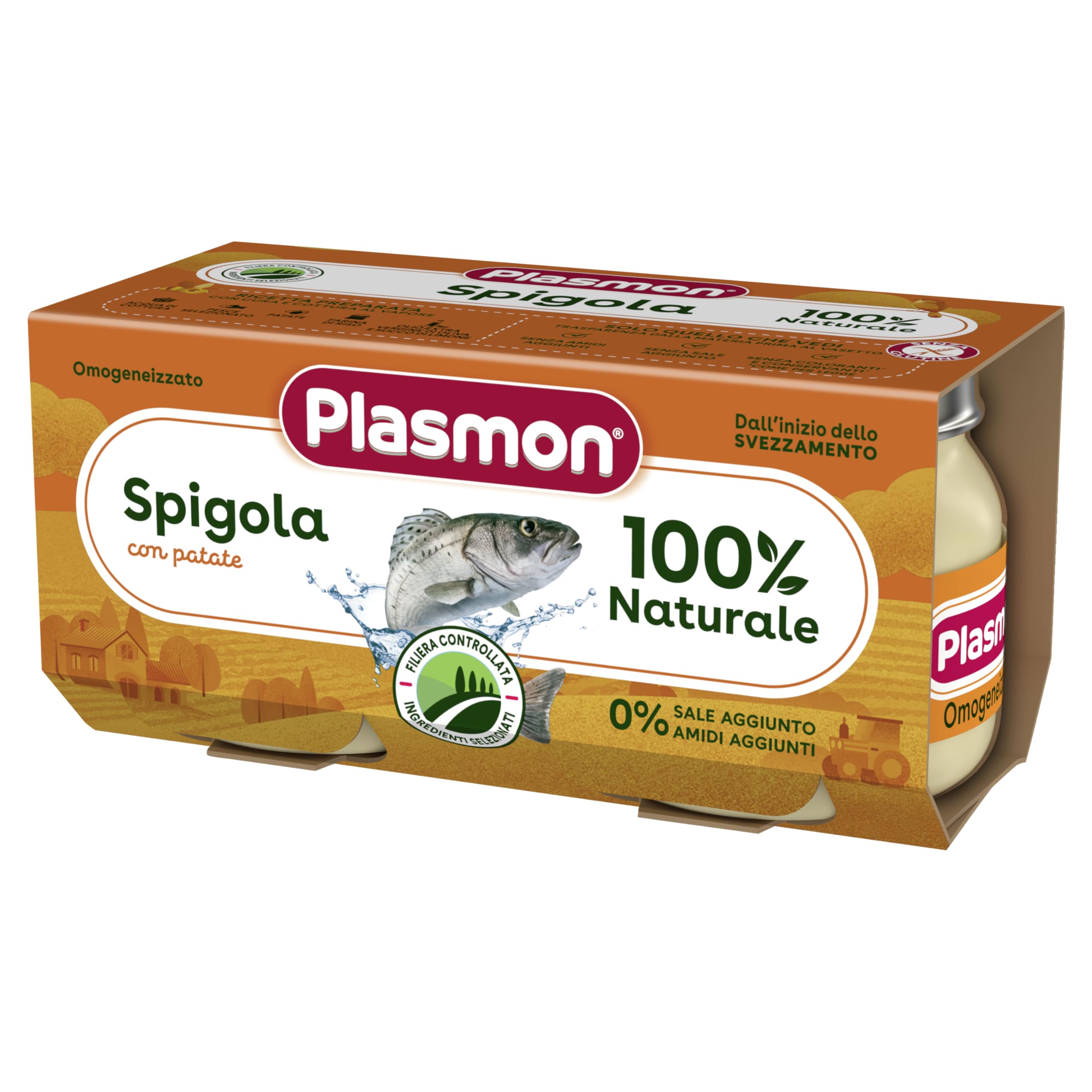Plasmon Omogeneizzato Spigola 2x80g (12 Confezioni)