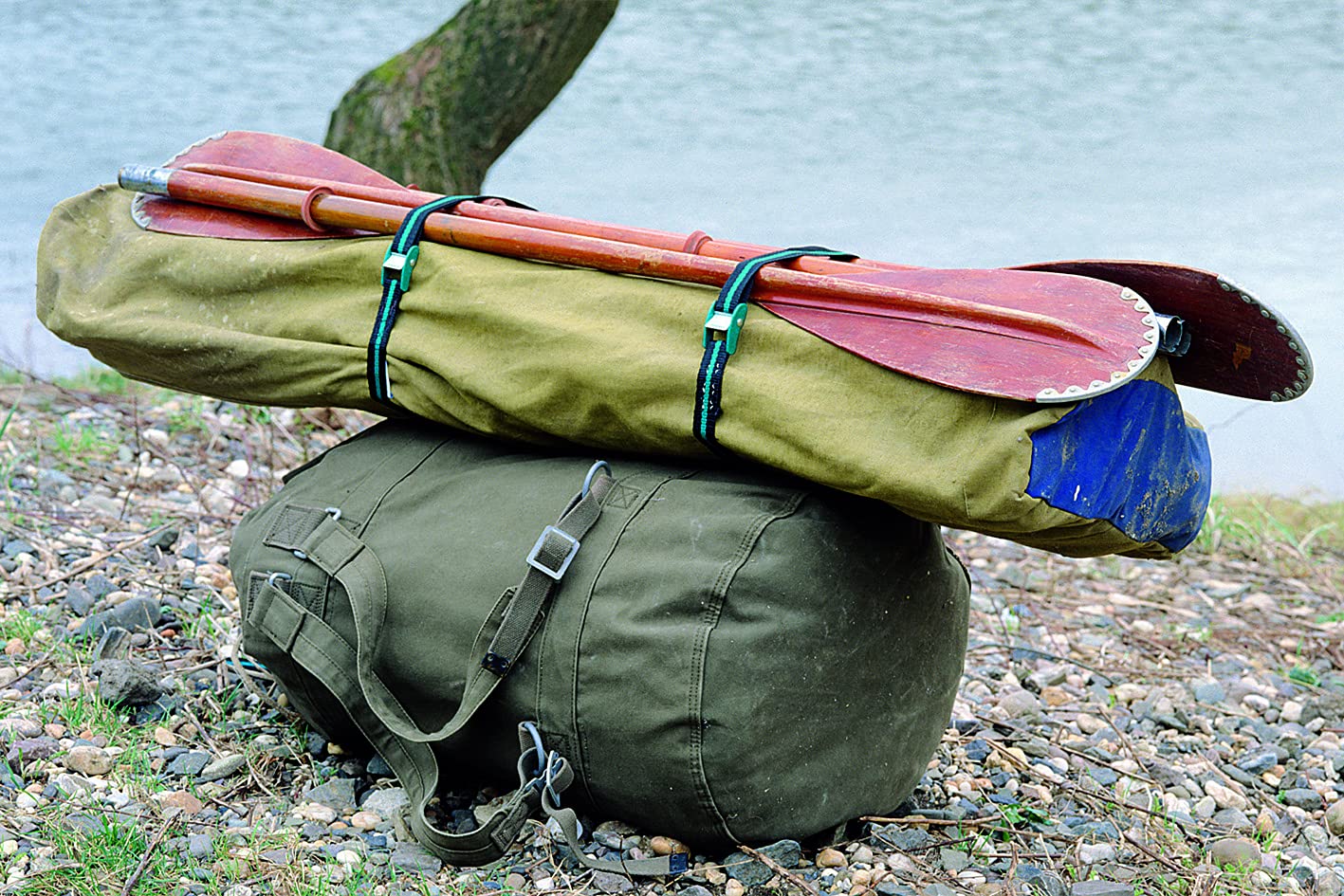 wolfcraft 2 Bandspanner mit Federklemme I 3421000 I Ideal zum Bündeln und Spannen, 4 m
