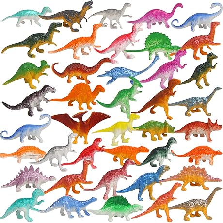 39 Pieces of Mini Plastic Dinosaur Toys for Fun