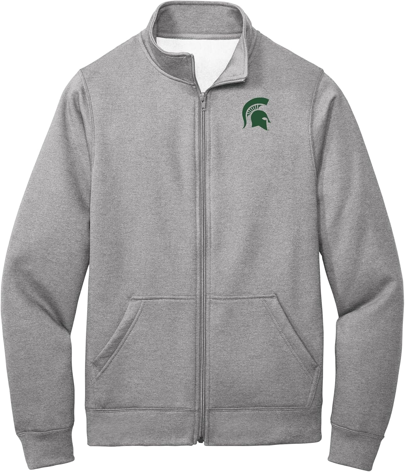 UGP Campus Apparel NCAA Primary Logo Left Chest Team Color Cadet Collar Full Zip Sweatshirt, College, University