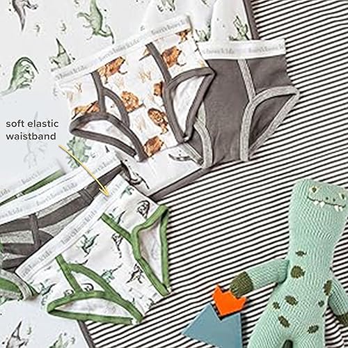 Miniatura 4 de Burt's Bees Baby Conjunto de ropa interior para niño, transpirable, 100% algodón orgánico, paquete de 5 para niños de 2 a 8 años