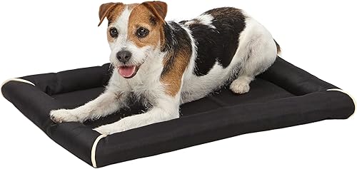 Miniatura 5 de MidWest Homes for Pets Medium QuietTime MAXX - Cama para perros ultra resistente, resistente al agua y olores, borde acolchado, fondo Negro