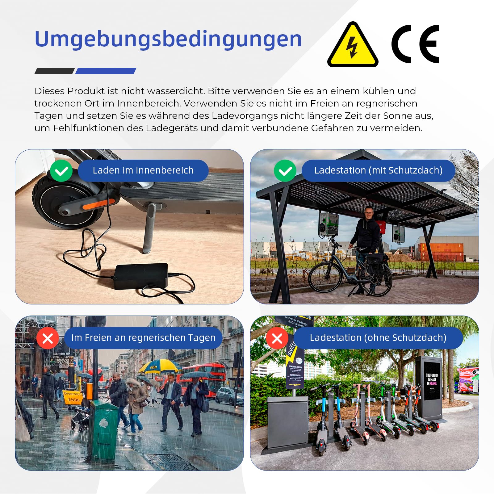 ulip Caricabatterie per scooter, 24,2 V, 1,5 A, caricabatterie per scooter con batteria al litio per Xiaomi Electric Scooter 4 Lite 2nd Gen