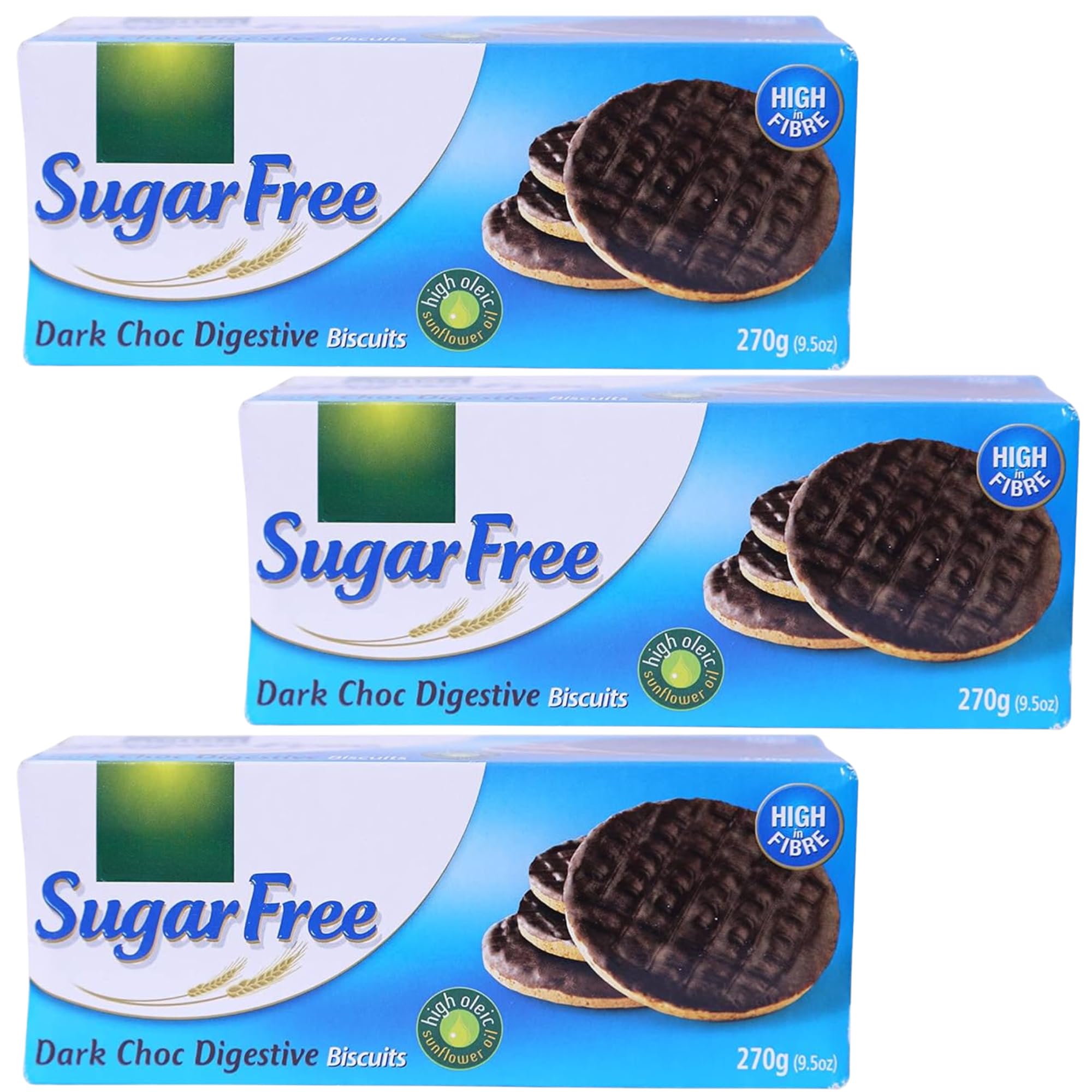 Sugar Free Biscuit Bundle with Sugar Free Dark Chocolate Digestives 270g (3 Pack)