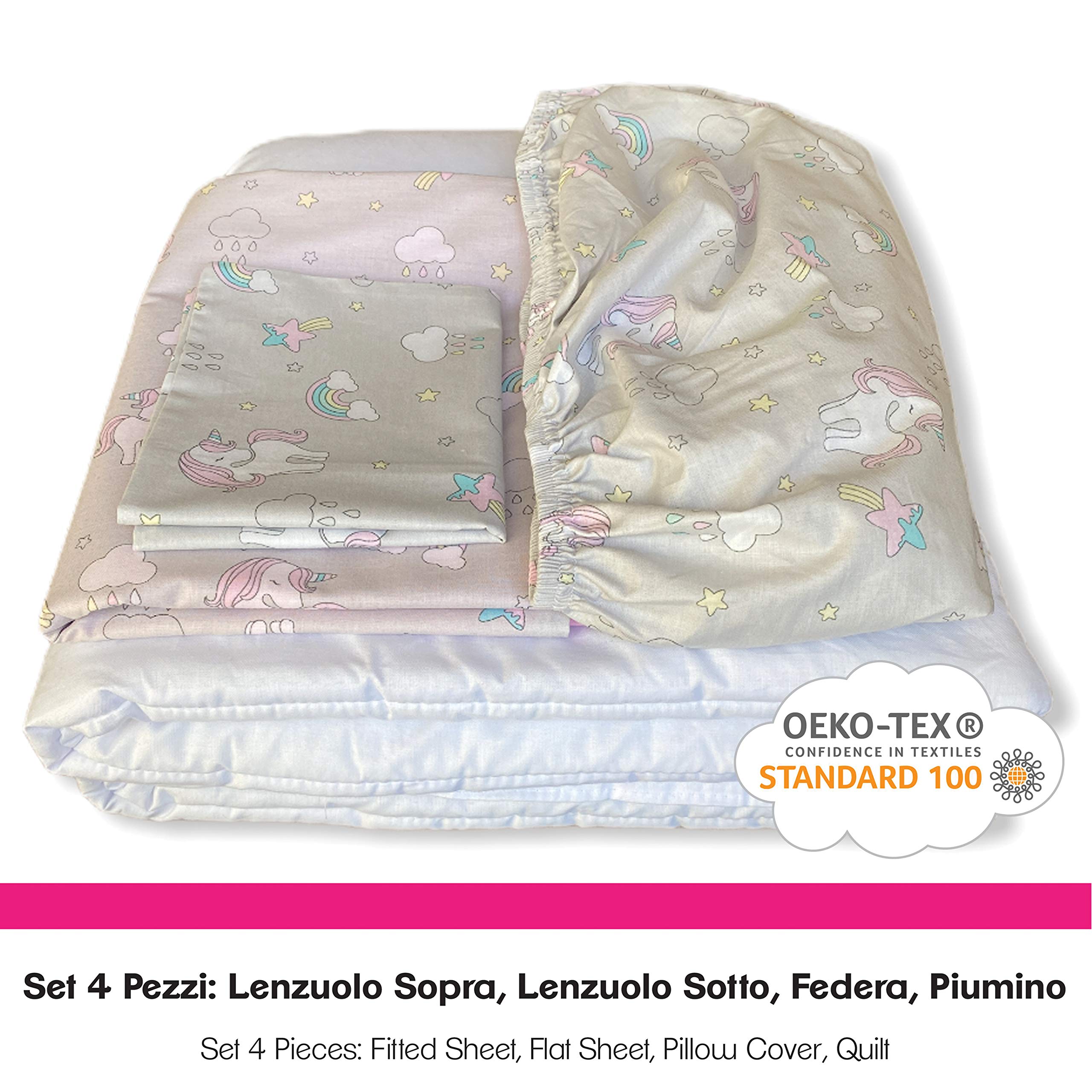Set Lenzuola 4 Pezzi CangooCare Per Culle Cosleeping - 50x83 Cm In Cotone 100% | Piumino, Lenzuolo E Federa Con Orsetti - Foto 9