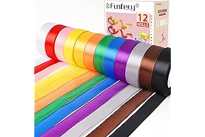 High-Quality 12 Rolls 300 Yards 1 Inch Satin Ribbon