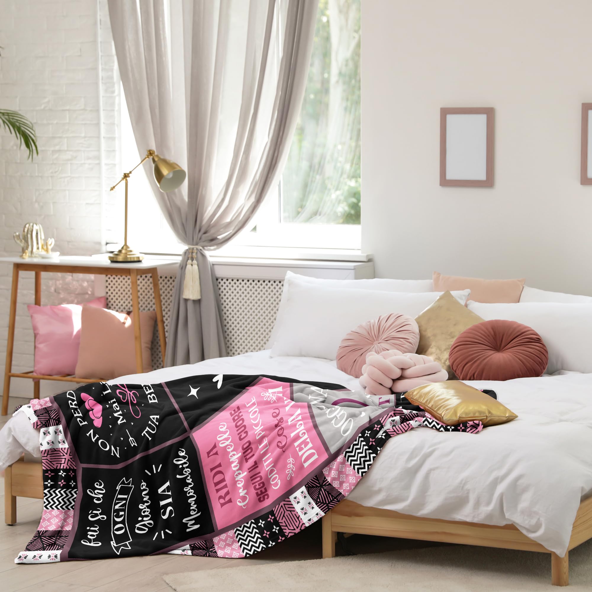 Regalo Donna Compleanno, Buon Compleanno, Regalo Migliore Amica Compleanno, Happy Birthday, Regalo Di Compleanno Migliore Amica/Mamma/Figlia/Sorella/Ragazza/Moglie, Idee Regalo Coperta 150x130CM