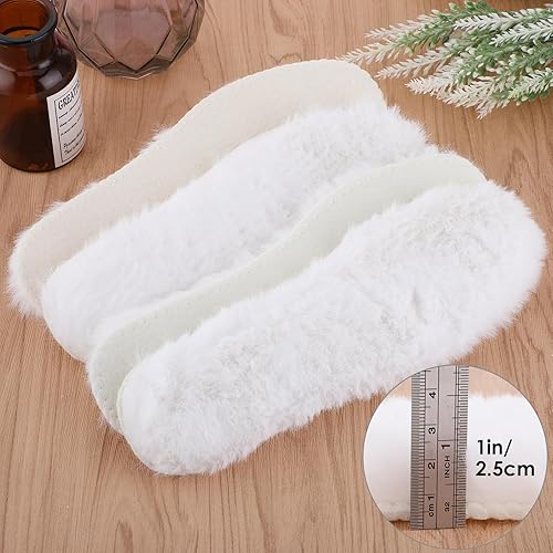 Miniatura 3 de 2 pares de plantillas de piel de oveja para mujeres y hombres, plantilla de lana gruesa y cálida, plantillas de zapatos de invierno, plantilla de