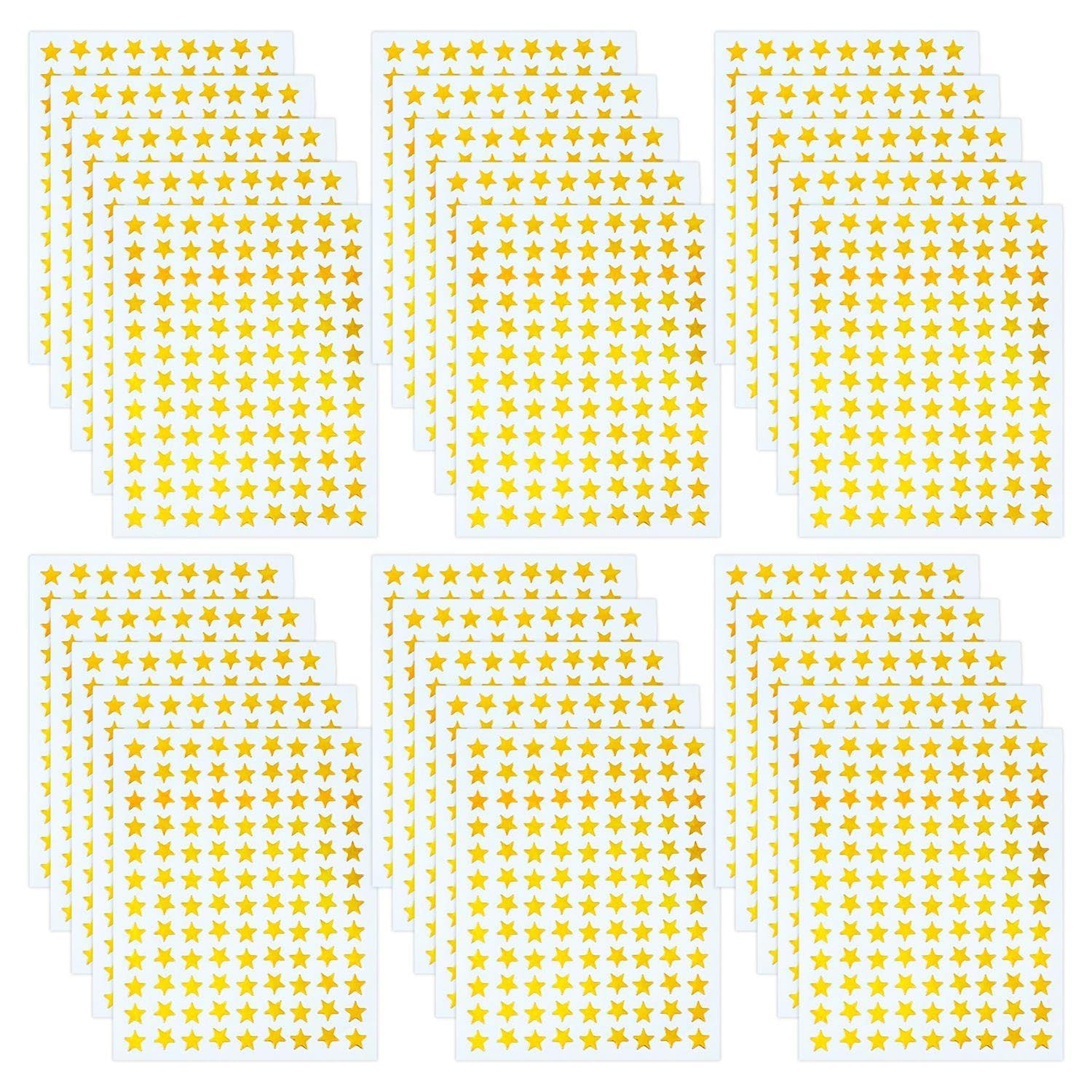 RNSKFG 30 Golden Five-Pointed Star Stickers, Venus Stickers, Student Reward Stickers, Small Star Stickers, Decorative Stickers.