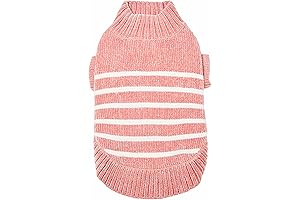 Blueberry Pet Dreamy Chenille Striped Dog Sweater
