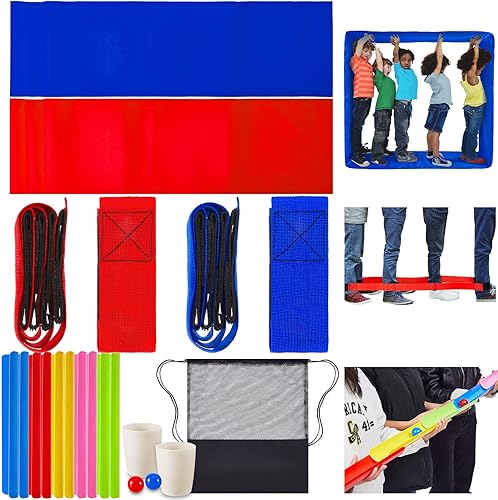 Juego de 3 juegos de construcción de equipo que incluye divertido kit de tuberías, tapete de juego, caminante de banda cooperativa para niños y