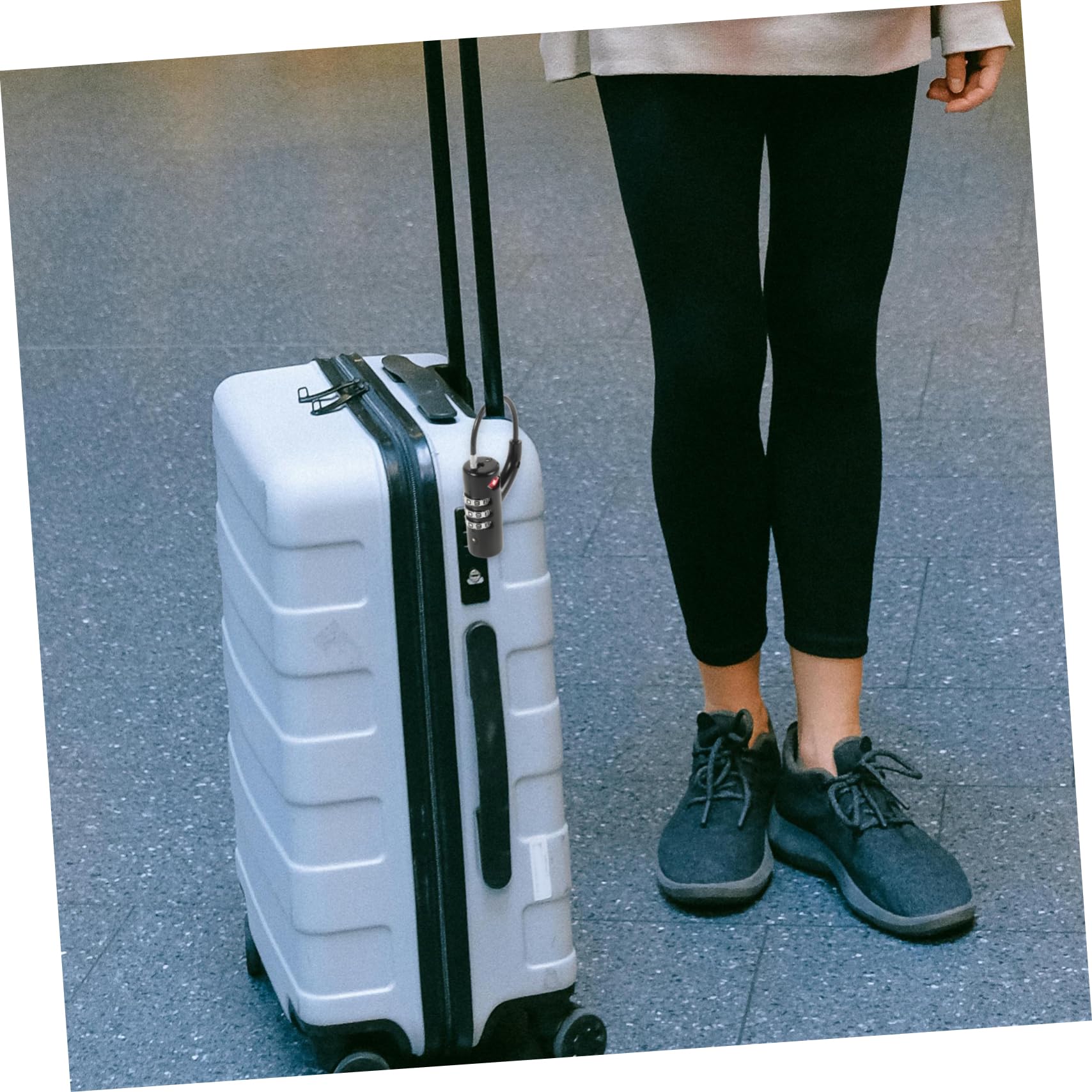 PartyKindom 3pezzi Serratura Combinazione Per Bagagli Tsa Con Cavo Sicurezza Per Valigie e Armadietti Facile Da Usare e Portatile Per Viaggi e Trasporti