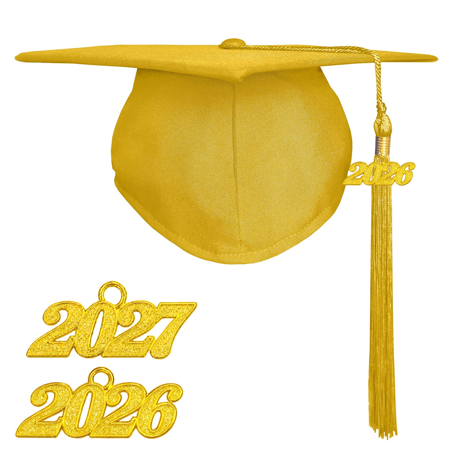 Happy Secret Adult Matte Graduation Cap with 2026 Tassel, Adjustable