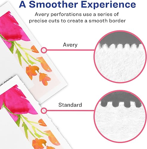 Miniatura 4 de Avery Tarjetas de notas imprimibles, 4.25 x 5.5 pulgadas, imprimibles por inyección de tinta, 60 tarjetas en blanco y sobres (8315)