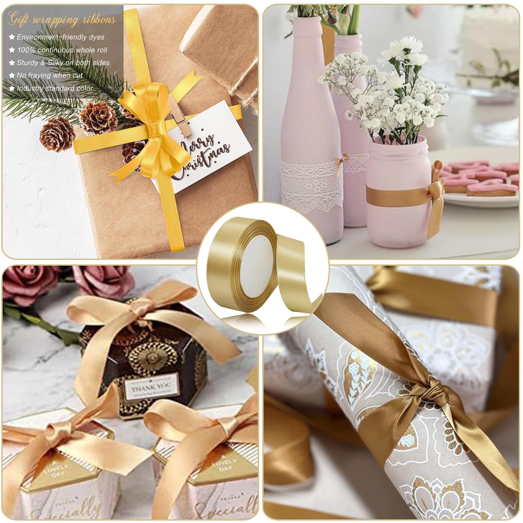 Nastro di seta colorato, larghezza 50 mm, larghezza nastro in raso arcobaleno, resistente alle intemperie, nastro largo e colorato, per confezioni regalo, matrimonio, fai da te
