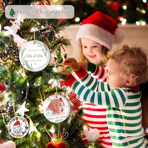 Miniatura 114 de Adornos personalizados para perro para árbol de Navidad 2024, adorno de Navidad personalizado para perros con nombre, regalos de decoración de árbol