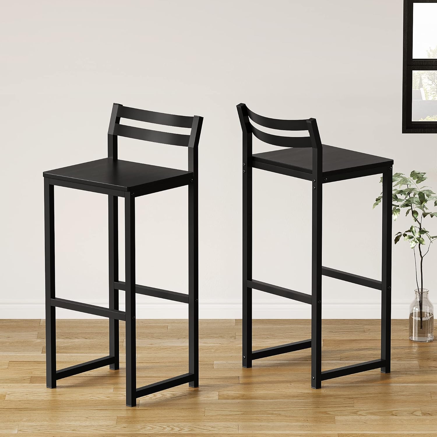 Amazon.com: IDEALHOUSE Bar Stools, Set of 2 Bar Chairs, Kitchen ...