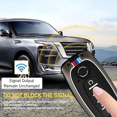 Miniatura 4 de Compatible con 2023 2024 Nissan Rouge Pathfinder 2024 Sentra Key Fob Cover 2024 Funda para llavero Sentra 5 botones, funda de llavero Rouge