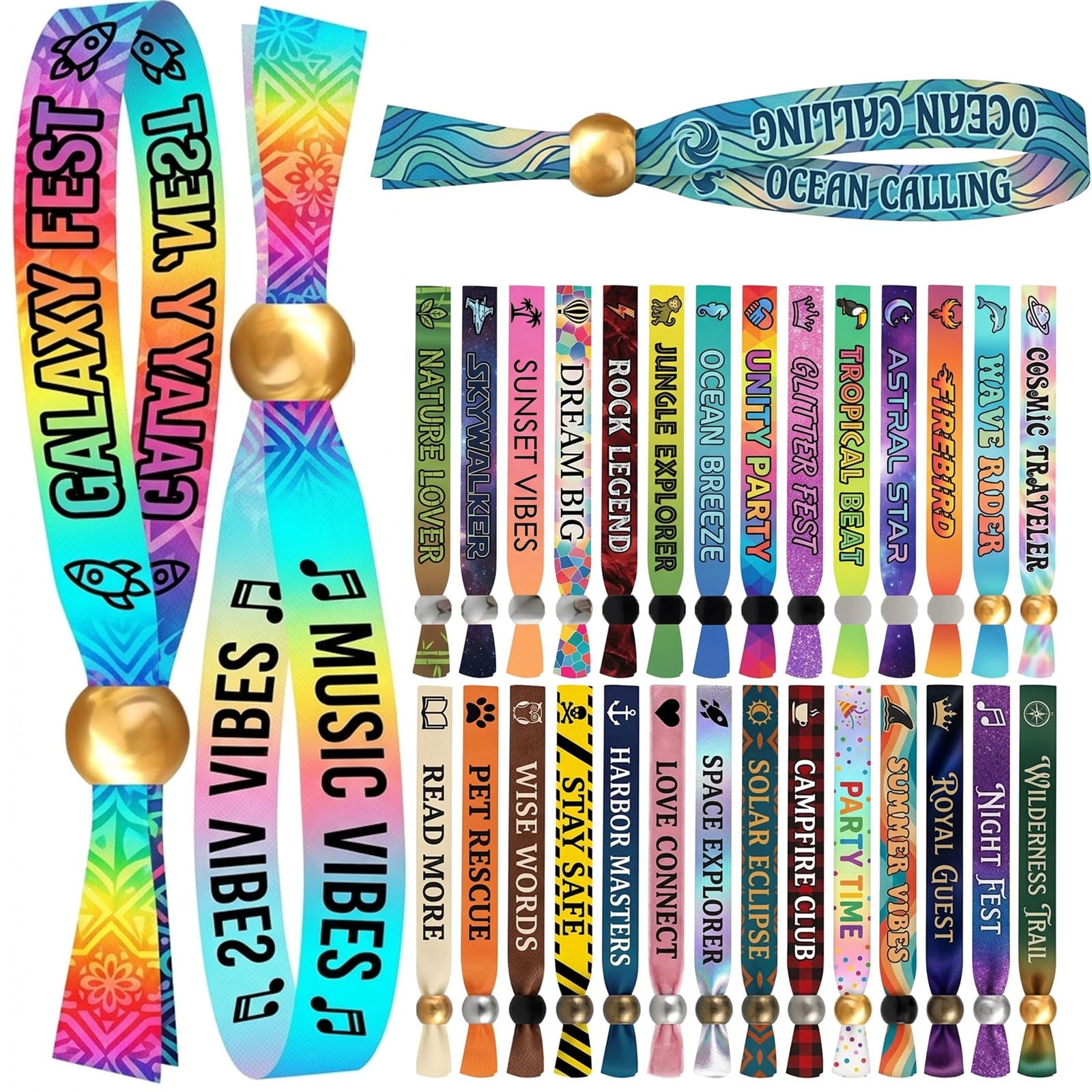 1/5/10/20/30/50/100/1000 pulseras de tela personalizadas, texto personalizado y logotipo, pulseras VIP de colores para festivales, reuniones, admisión, fiesta, concierto, pulsera de tela personalizada