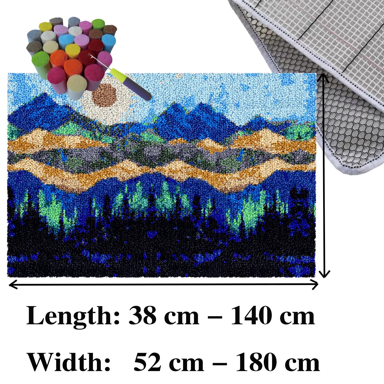 80 x 115 cm, zestawy haczyków, do produkcji dywanów, rękodzieło, z kolorowym wzorem, duży zatrzask, zestaw dywaników, zestawy do produkcji dywanów, DIY, rękodzieło, niedokończona, ręcznie robiona