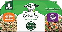 Greenies Smart Topper High Protein Wet Dog Food Topper Variety Pack - Chicken & Duck Recipes with VitaBroth, 8x2oz Trays