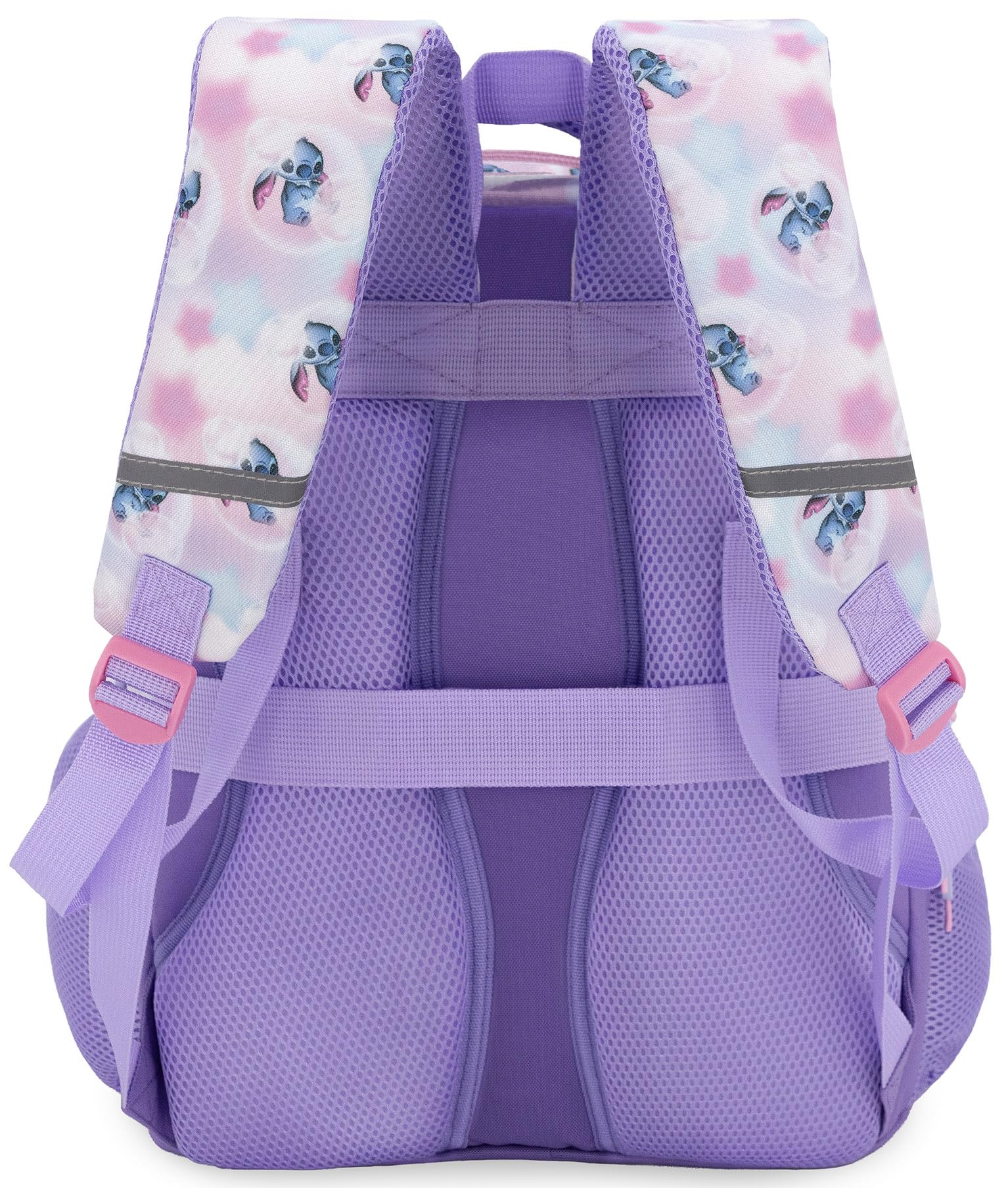 Clondo School Pack Completo Zaino Scuola Ergonomico 33x43x20 cm con Astuccio coordinato 3 Scomparti 46 Pezzi – Per Stitch Fan – Elementare e Regalo Bambina