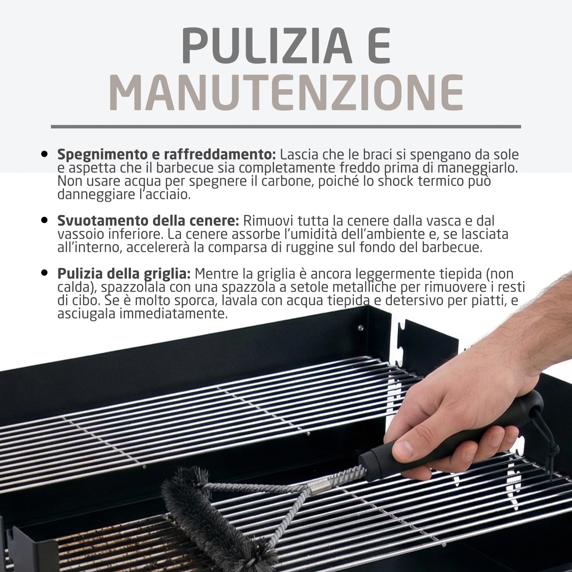 Amig - Barbecue a carbone - 94 x 51 x 93 cm - Nero - Realizzato in Acciaio - per giardino e patio con uso familiare e riunioni, con montaggio semplice, pulizia comoda e qualità costante. Mod. DRAKEN