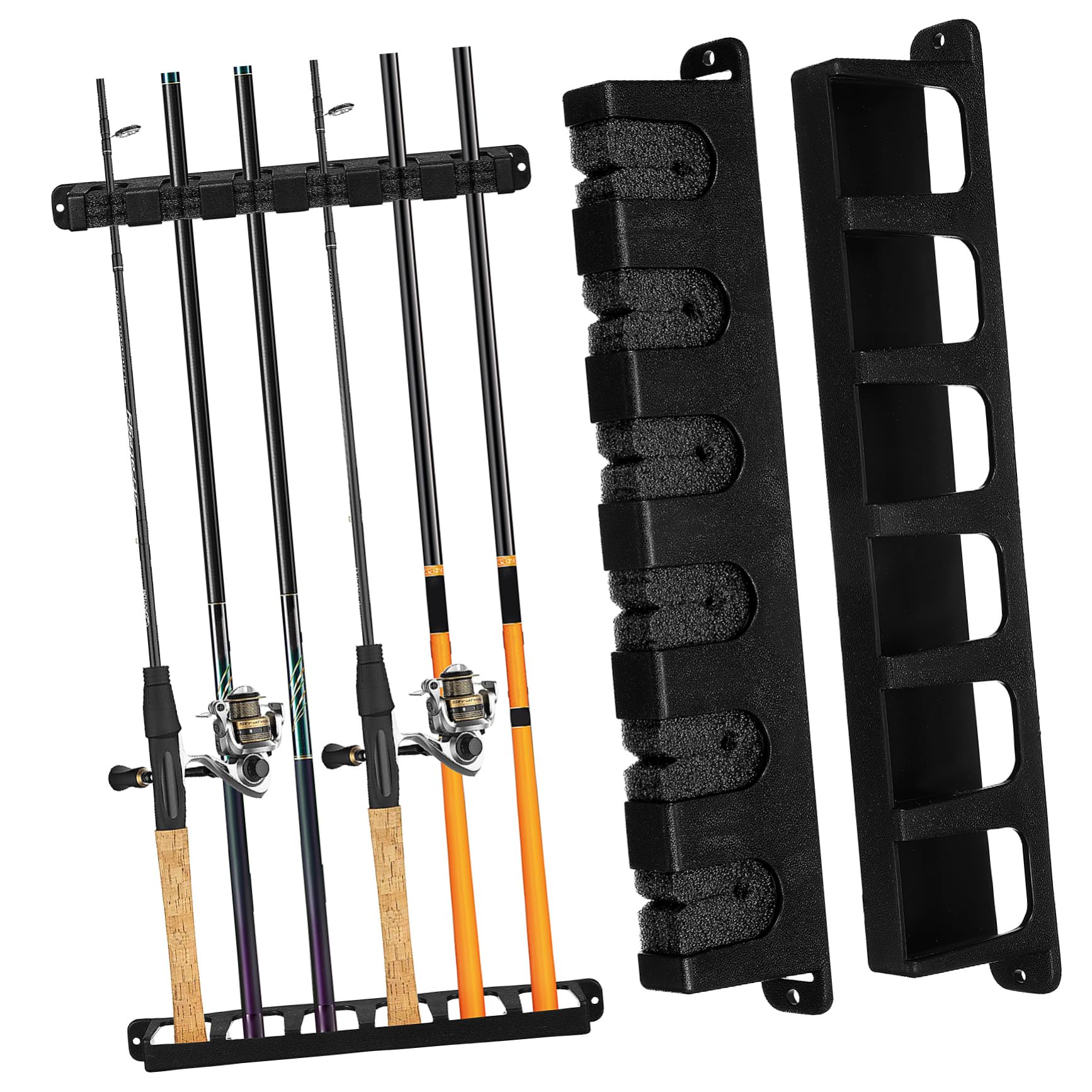 GOOHOCHY Fishing Rod Holder for Garage 1 Set Vertical Wall Mount Rack Abs Material Space-saving Stylish Organizer