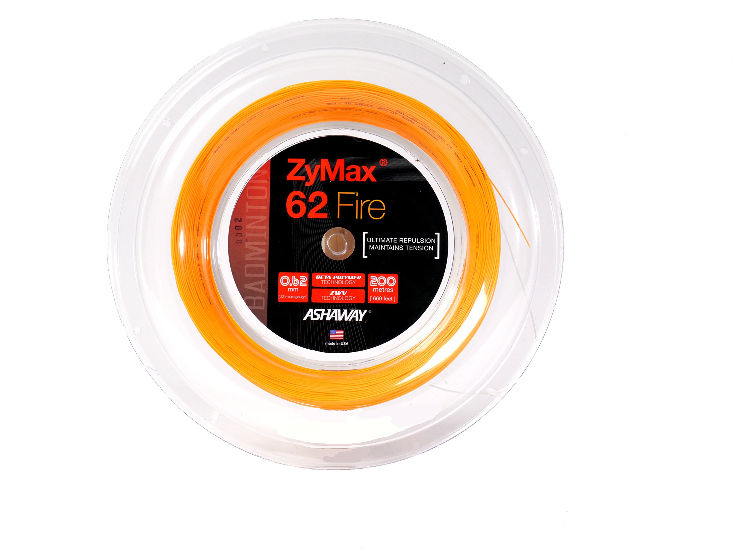 ASHAWAY ZyMax Fire 62 Orange Rolle
