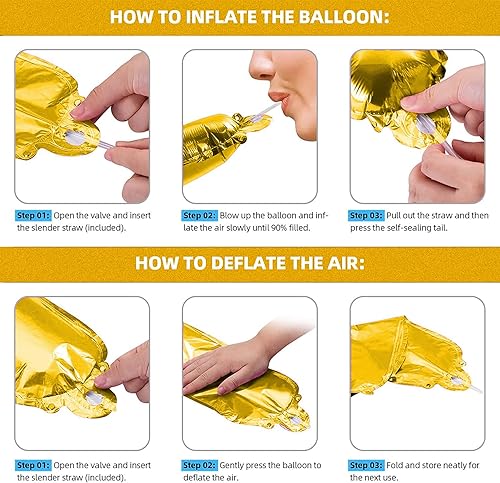 Miniatura 4 de Cartel de globos de feliz cumpleaños con frase personalizada, letras del alfabeto de 16 pulgadas, globos de aluminio de Mylar (dorado)