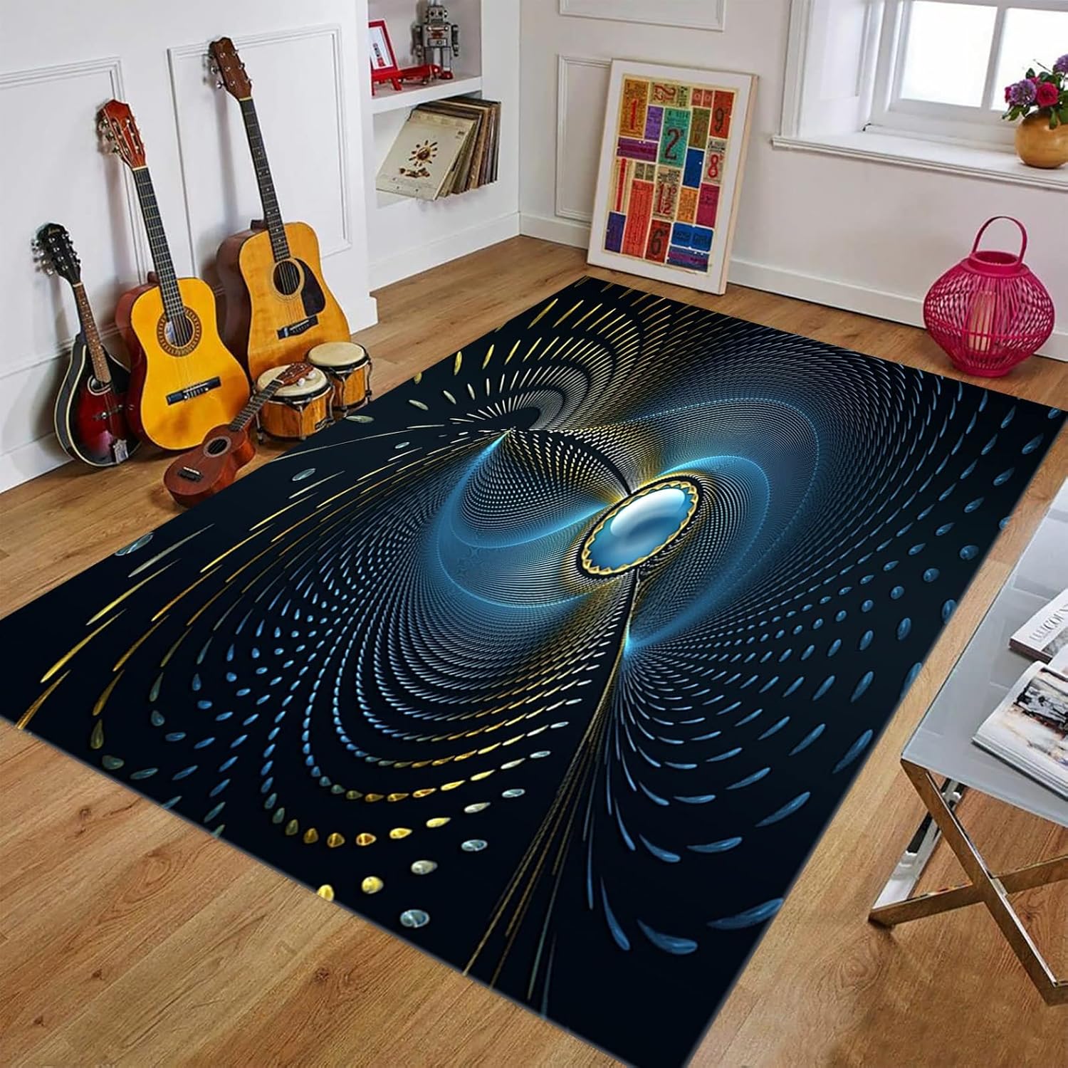 Optical Illusion Rugs, 3D Illusion Rug, Vortex Illusion Rug