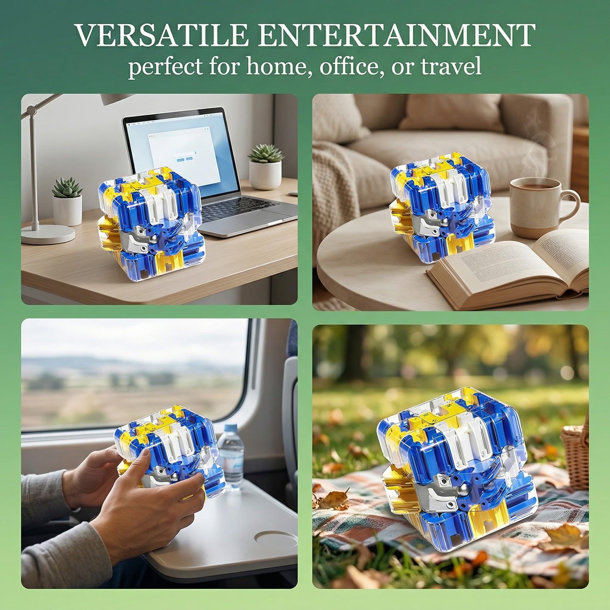 Labyrinthe 3D Puzzle Cube – Jeu De Bille Rotative Pour Entraîner Le Cerveau, Fun Pour Toute La Famille !