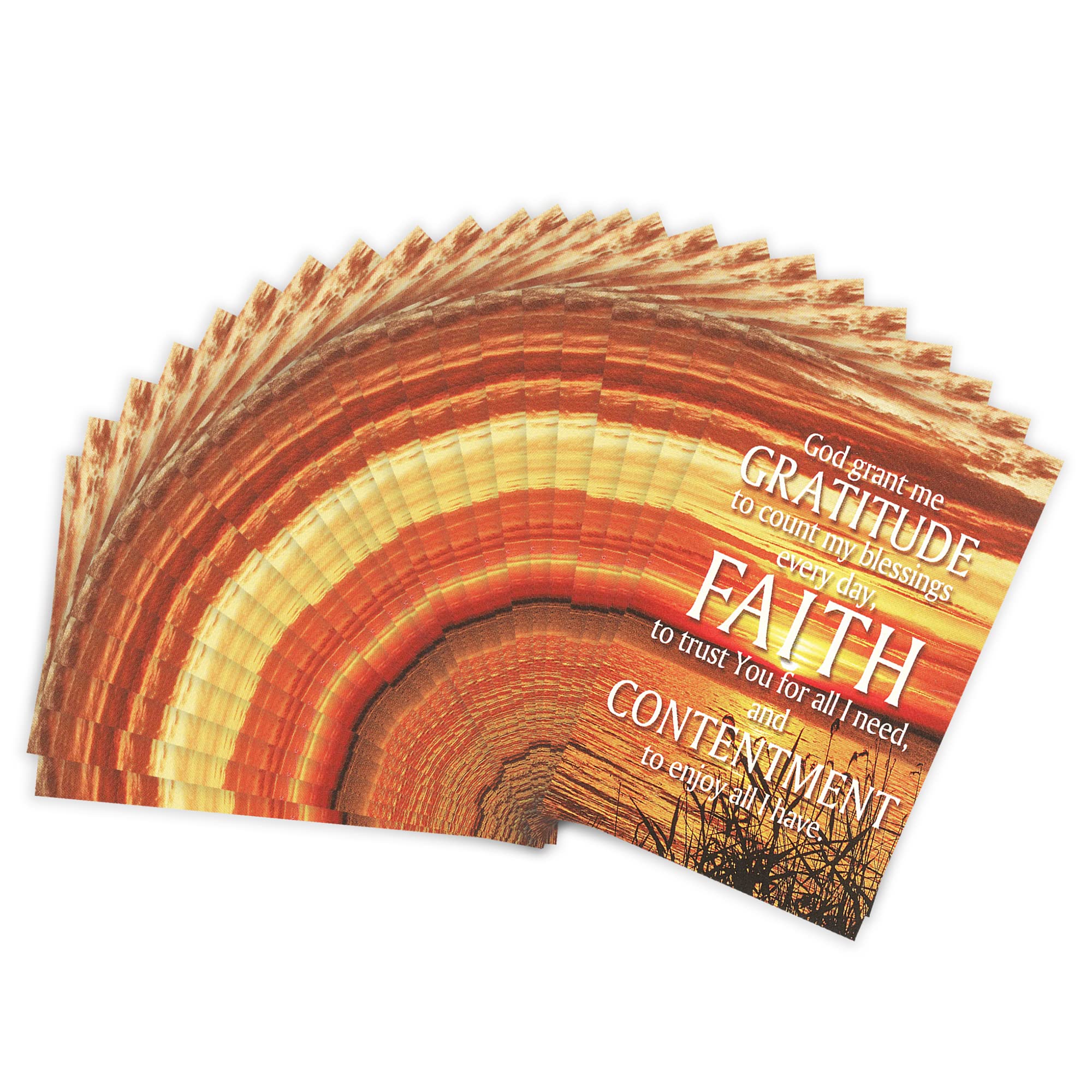 ons Gratitude, Faith, and Contentment 2 x 3 Inch Itty Bitty Bookmark Pack of 24