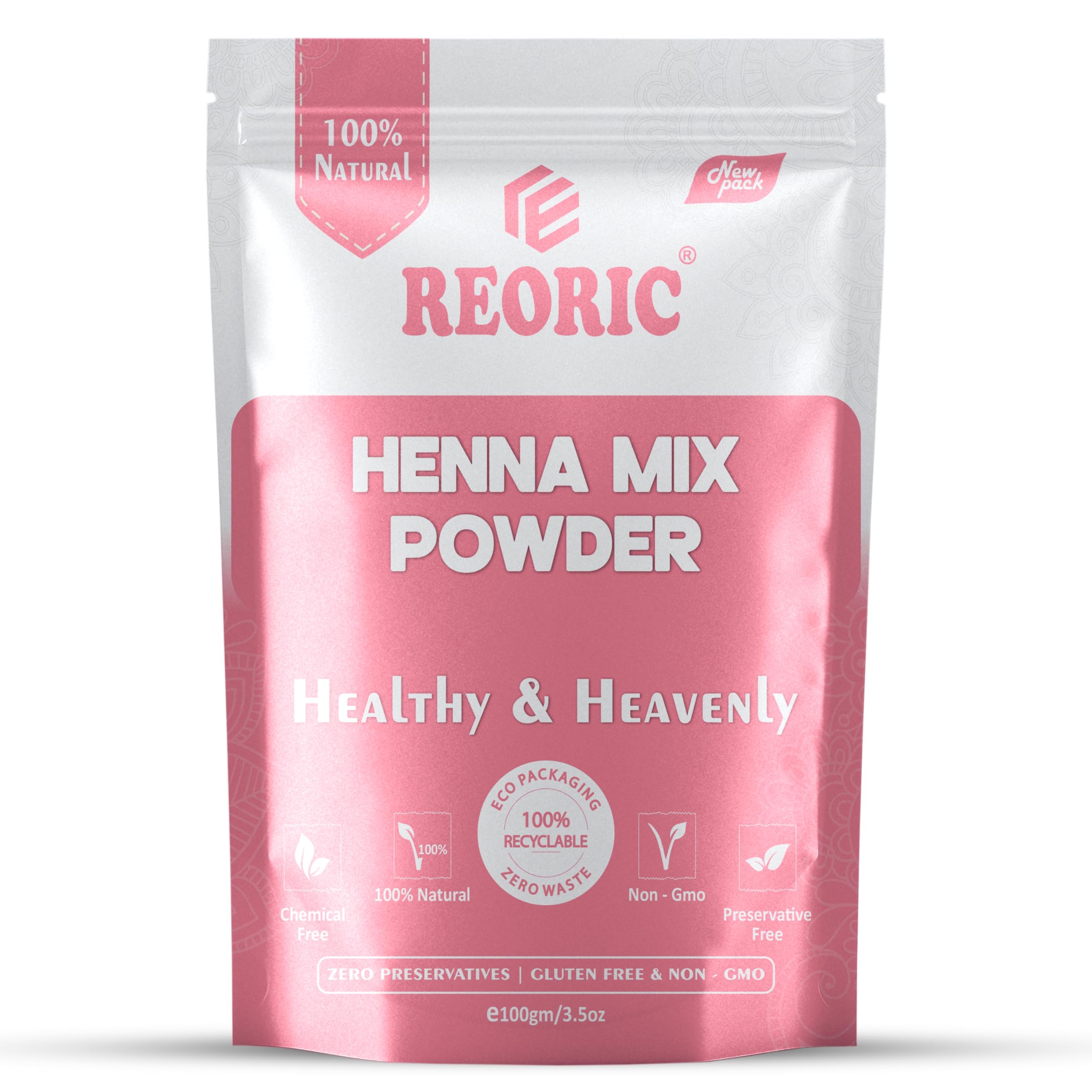 Henna Mix Powder for Natural Hair Color 100g | Plant-Based Hair Conditioning Pack for Smoothness, Shine & Gray Coverage | Suitable for Men & Women-image-7